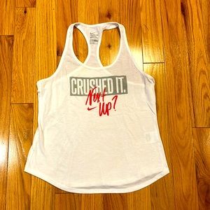 Nike Dri-Fit racerback white sleeveless workout top size large